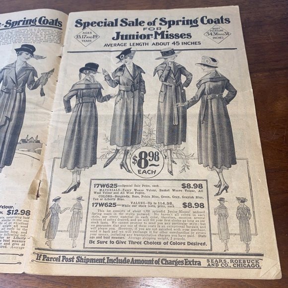 Vintage Sears Roebuck CO 1919 CatalogThe Bargin Counter Bulletin Advertisement - Picture 3 of 7